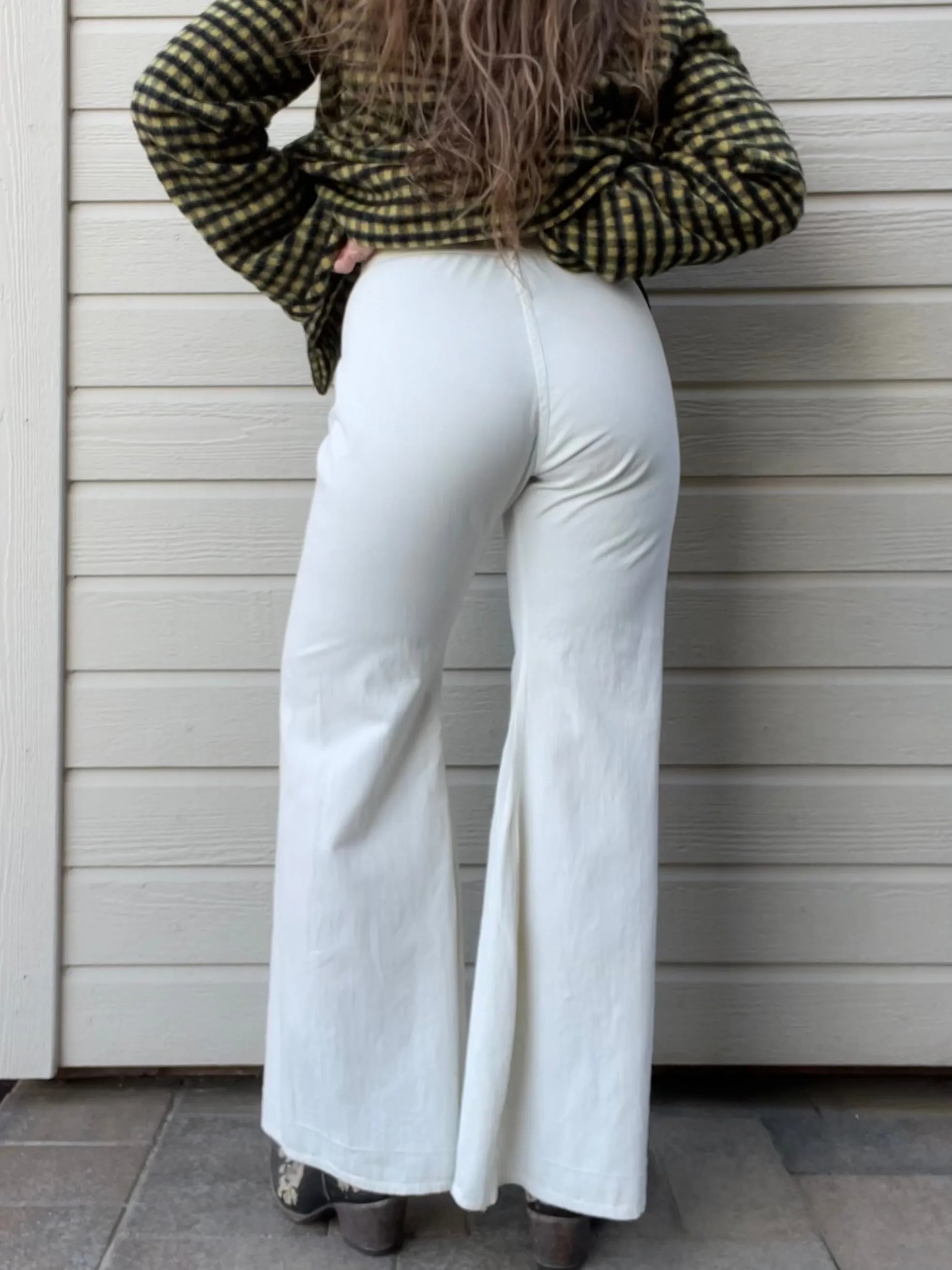 1930s Wide Leg Cotton Twill Sailor Button Fly Dungareesl