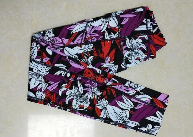 2020 print leggings high waist pants Ankle-Length Pants 7/8 capris pants Pencil skinny Pants
