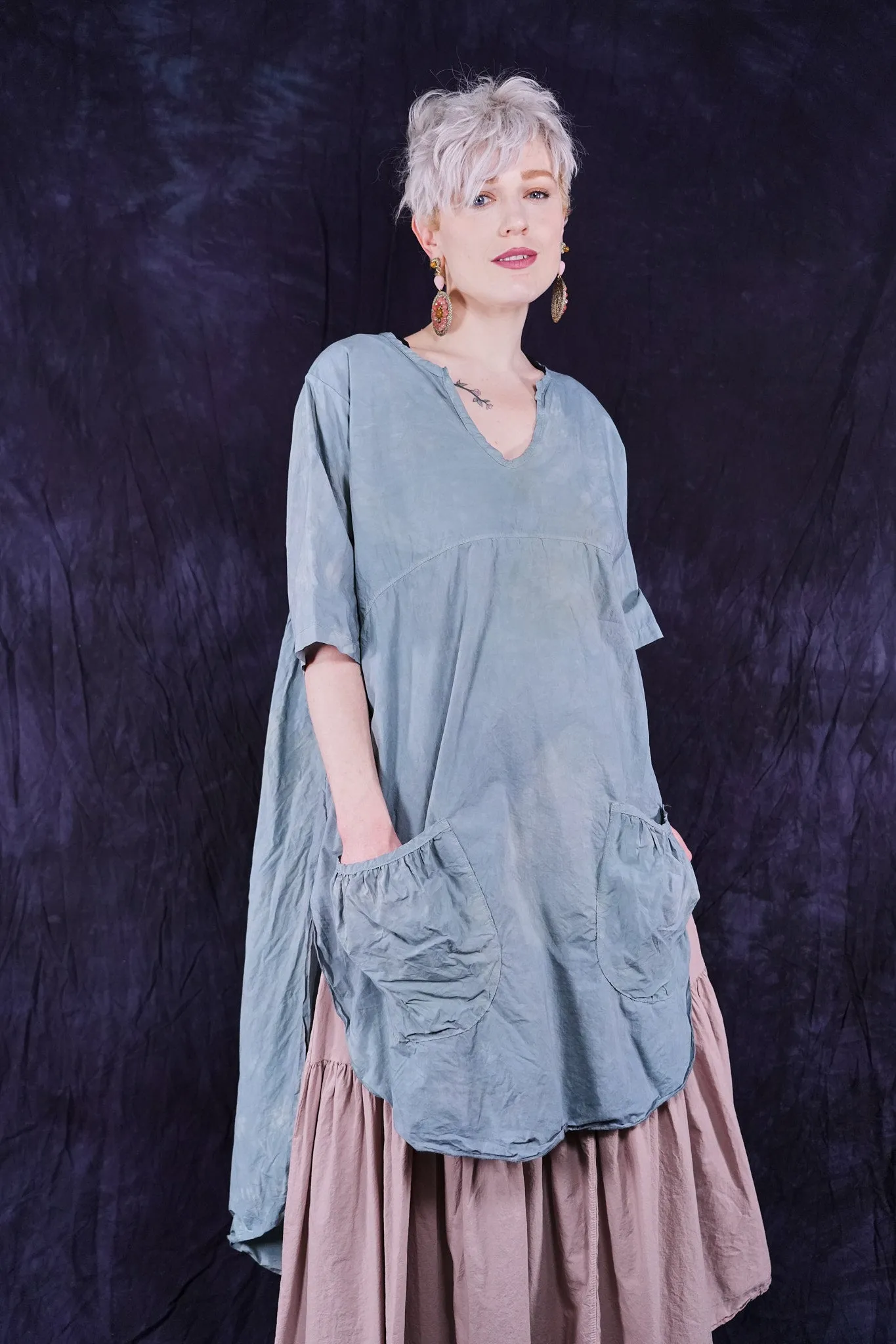 2310 The Hi-Lo Tunic Dress Kingfisher-U