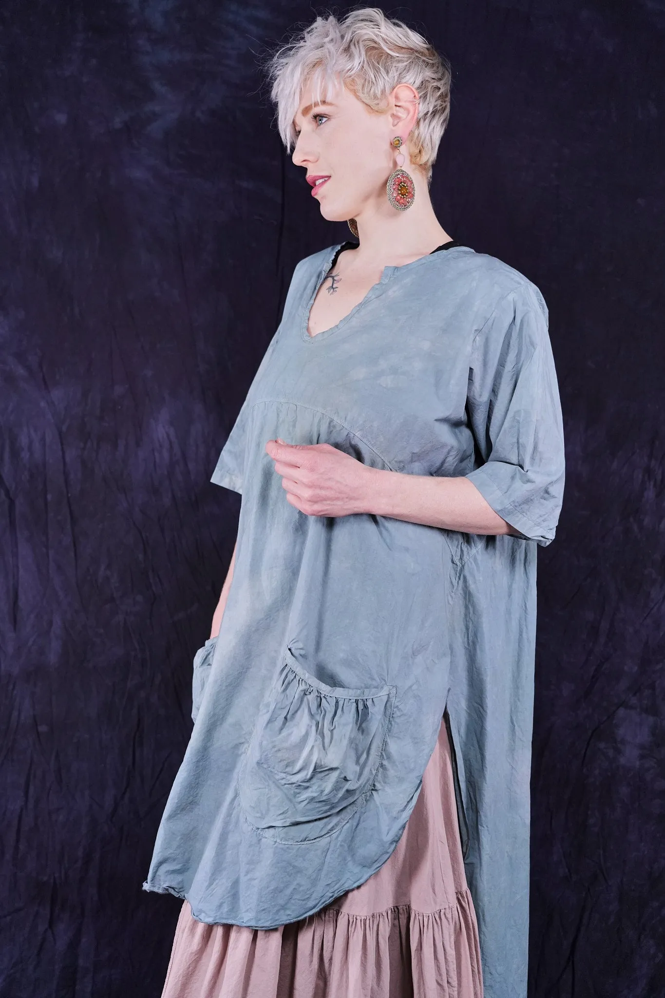 2310 The Hi-Lo Tunic Dress Kingfisher-U