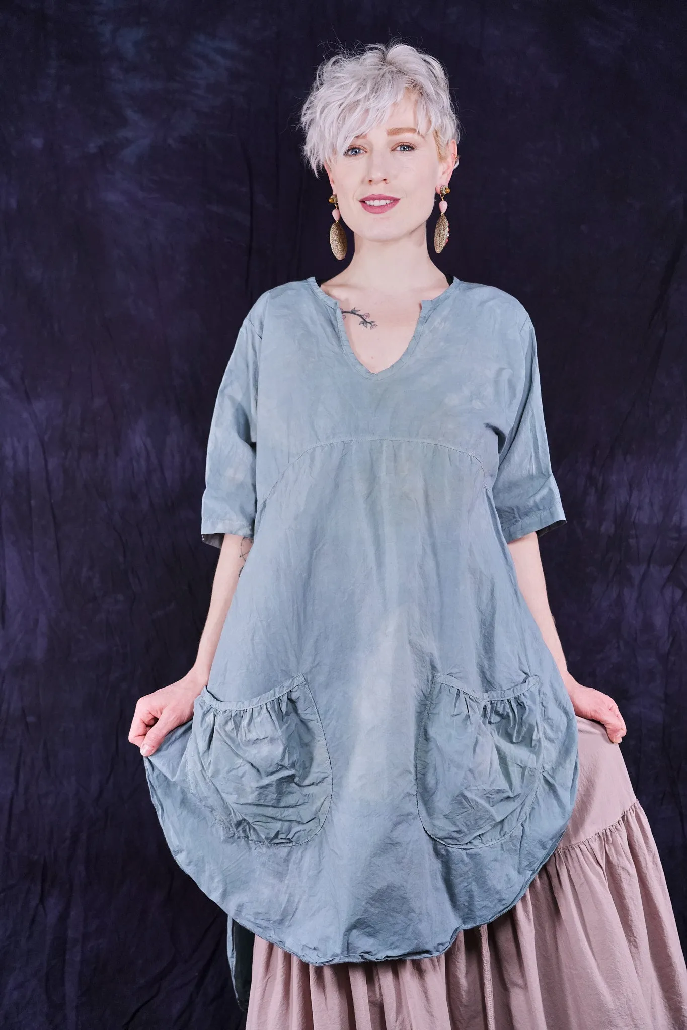 2310 The Hi-Lo Tunic Dress Kingfisher-U
