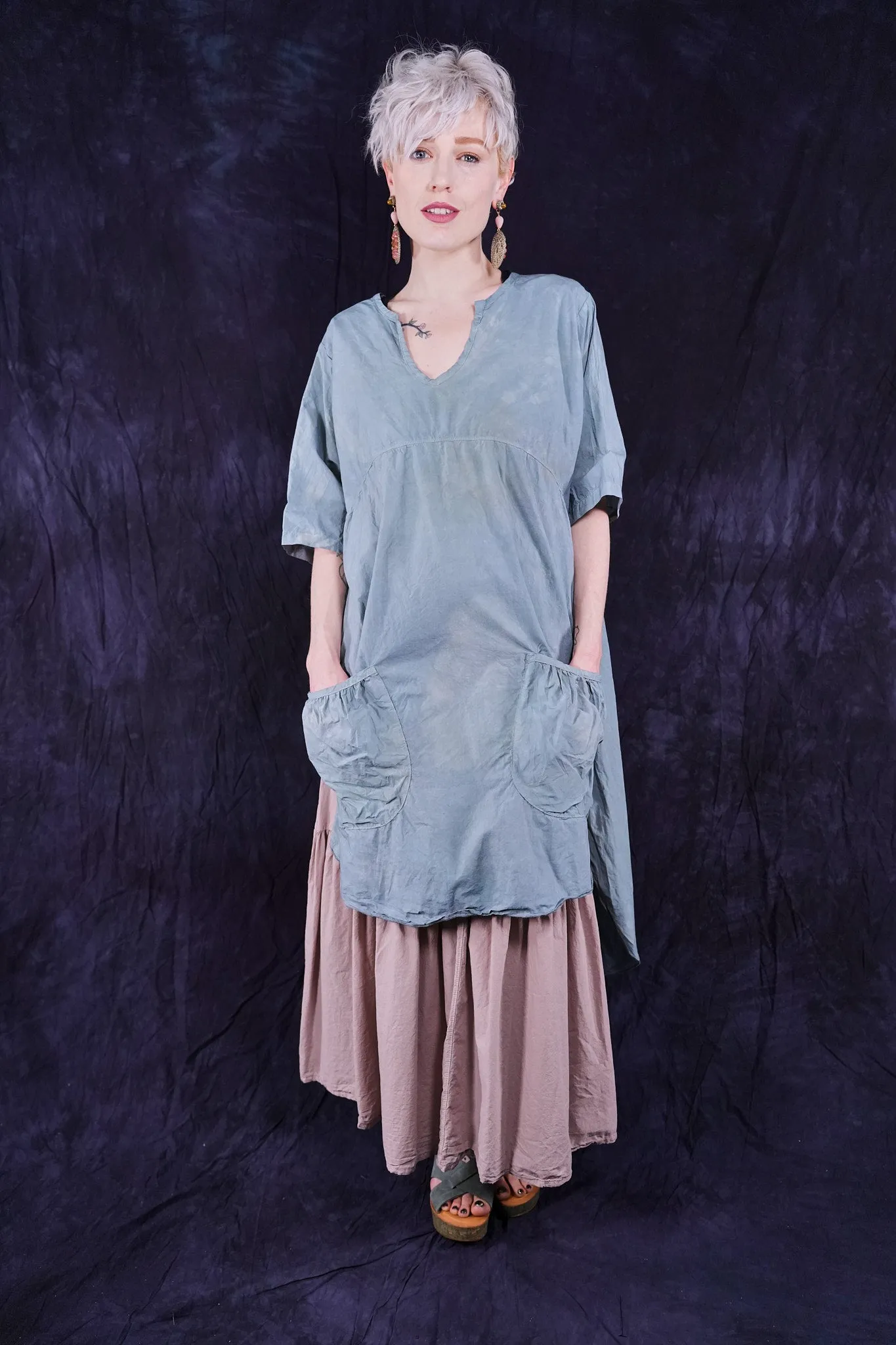2310 The Hi-Lo Tunic Dress Kingfisher-U