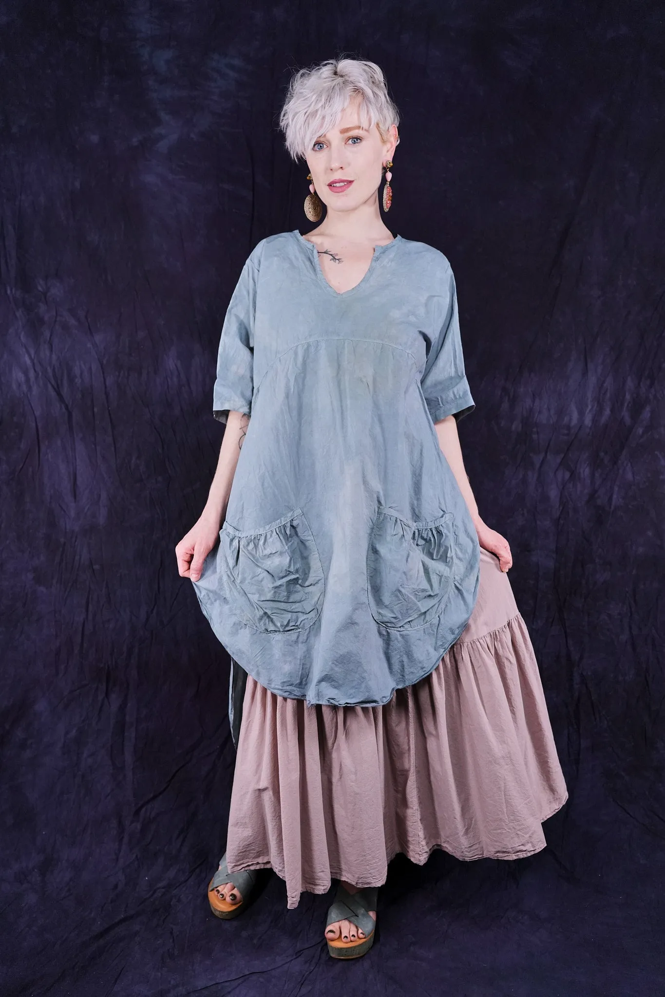 2310 The Hi-Lo Tunic Dress Kingfisher-U