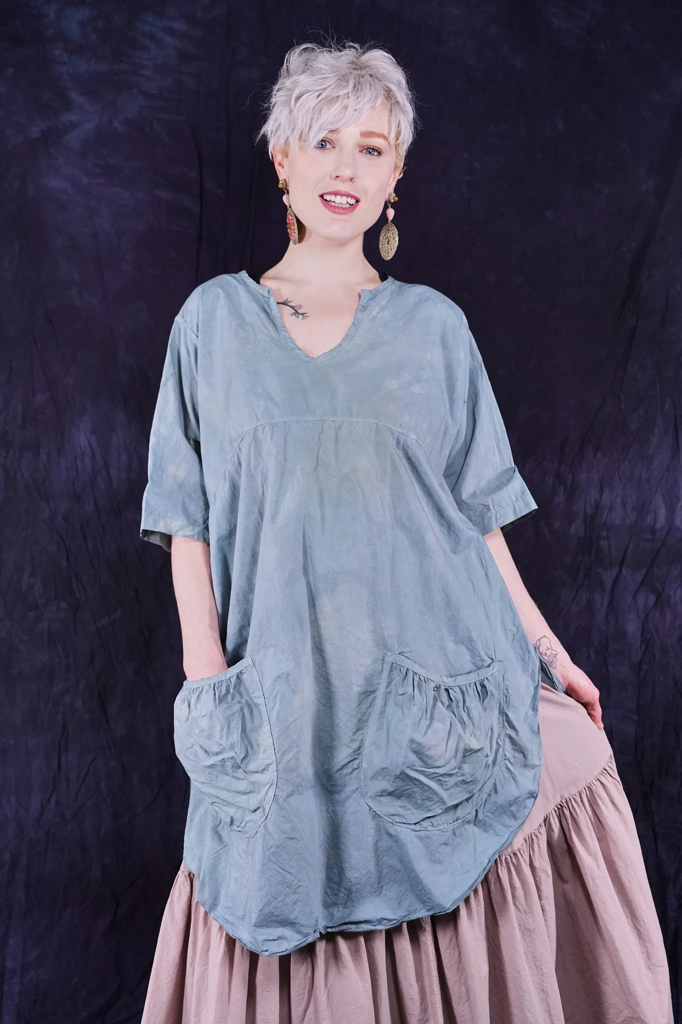 2310 The Hi-Lo Tunic Dress Kingfisher-U