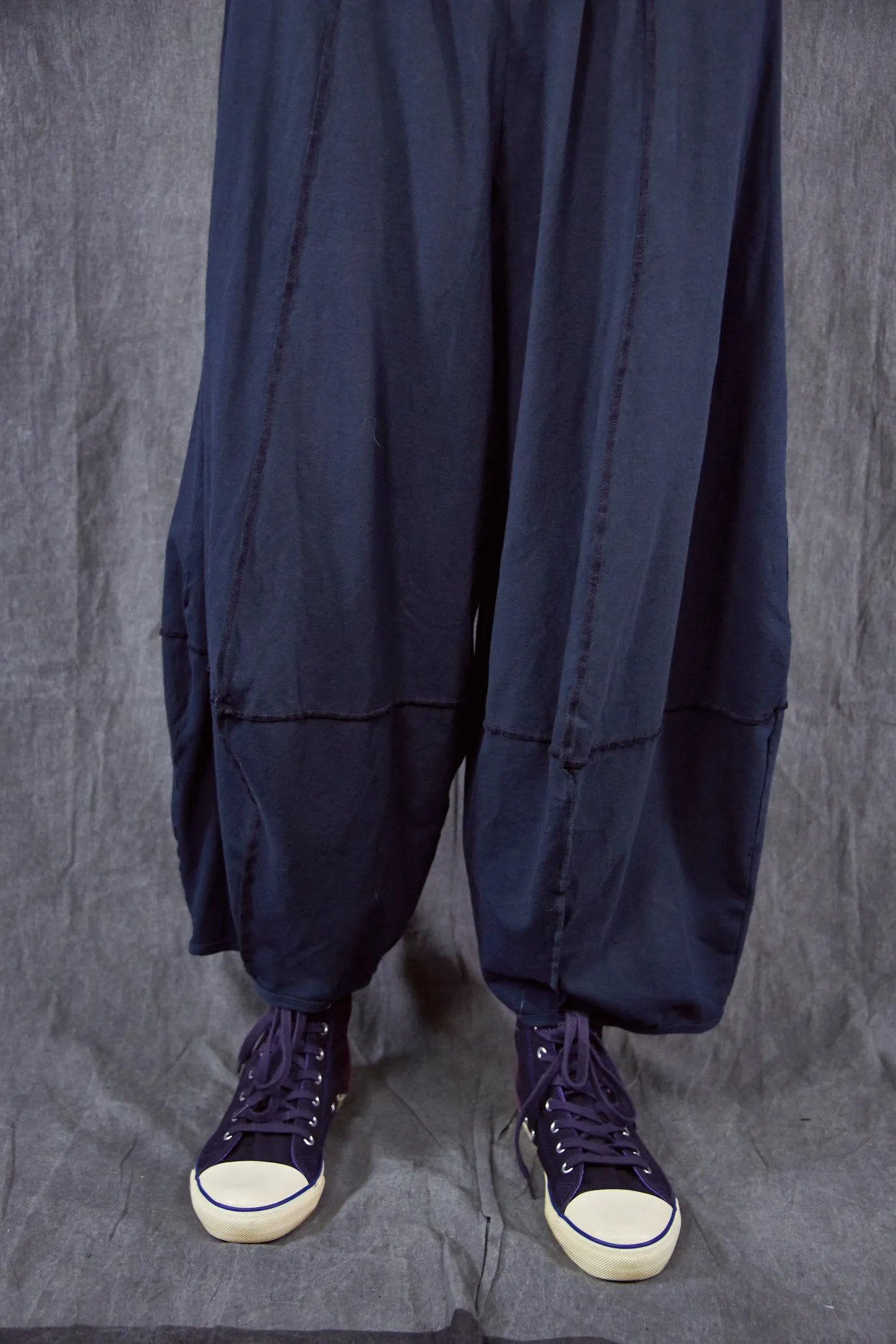 3273 Fold over Four square Pant Blue Coal-Patched