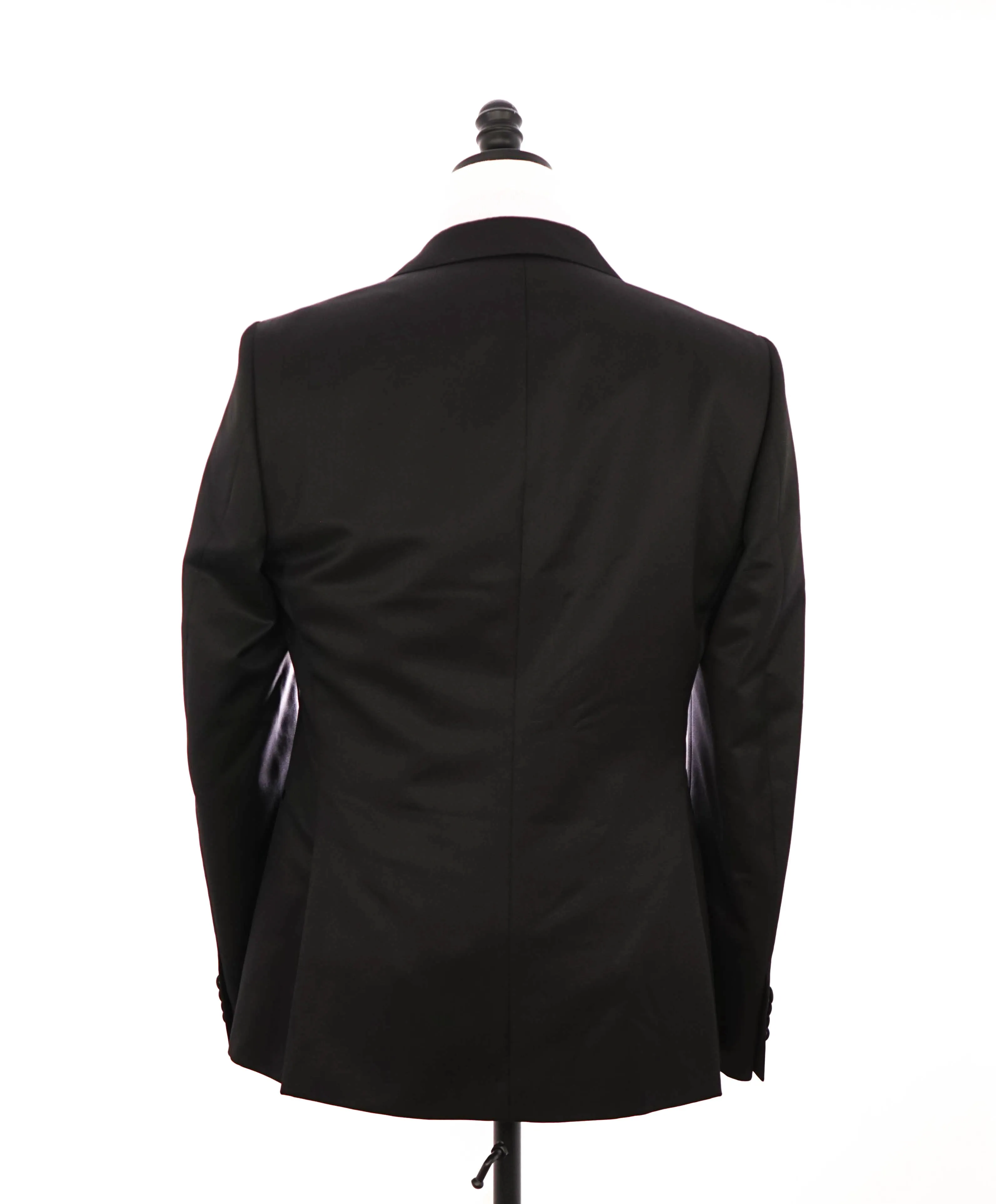 $5,100 ERMENEGILDO ZEGNA - "Wool & Mohair" PEAK LAPEL Black Tuxedo - 40R