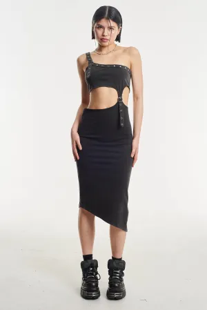 Akari Cut Out Midi Dress