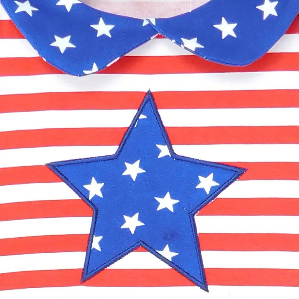AnnLoren Big Little Girls' 4th of July Red White & Blue Tunic Leggings Holiday Clothing