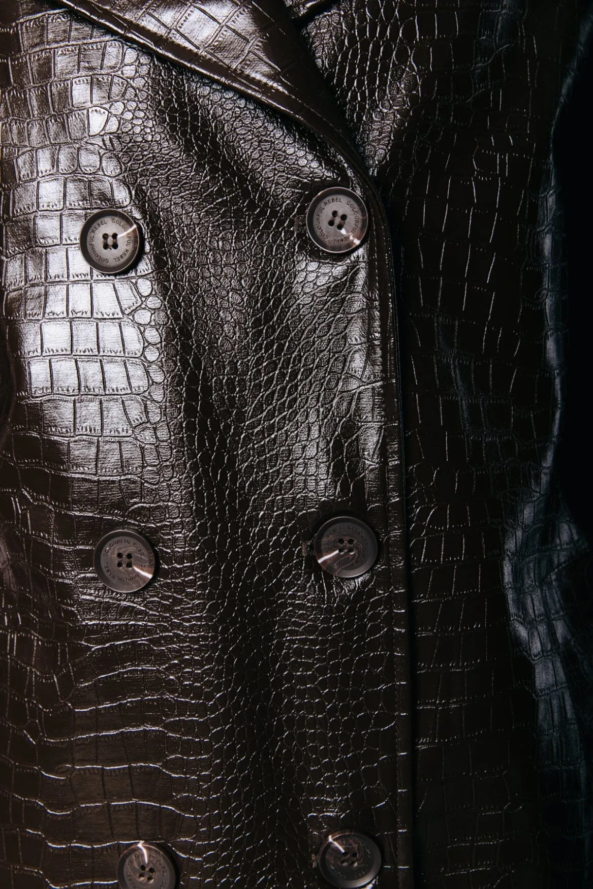 Azalea Snakeskin Trenchcoat | Cacao