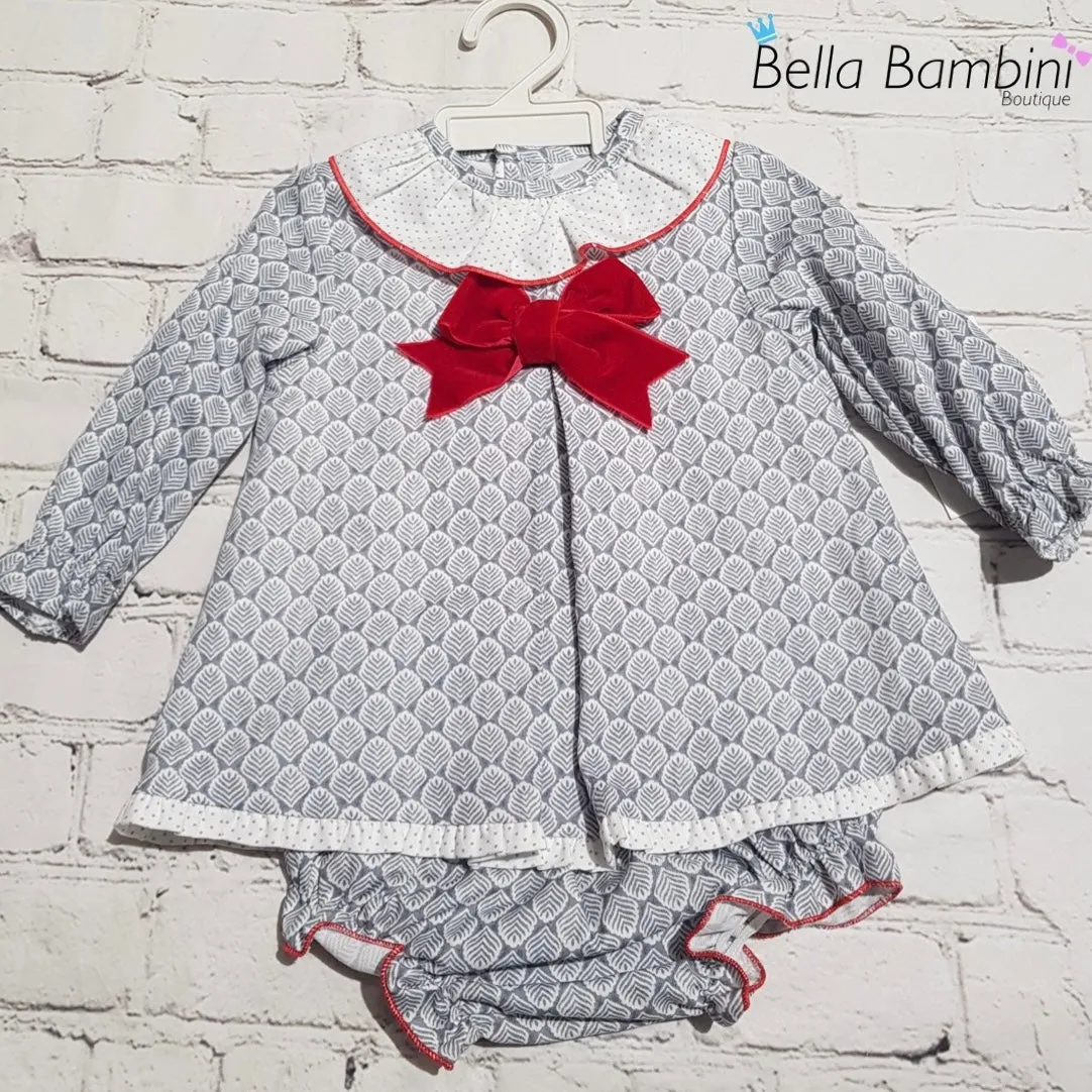 Baby Ferr Baby Girls Red Bow Dress