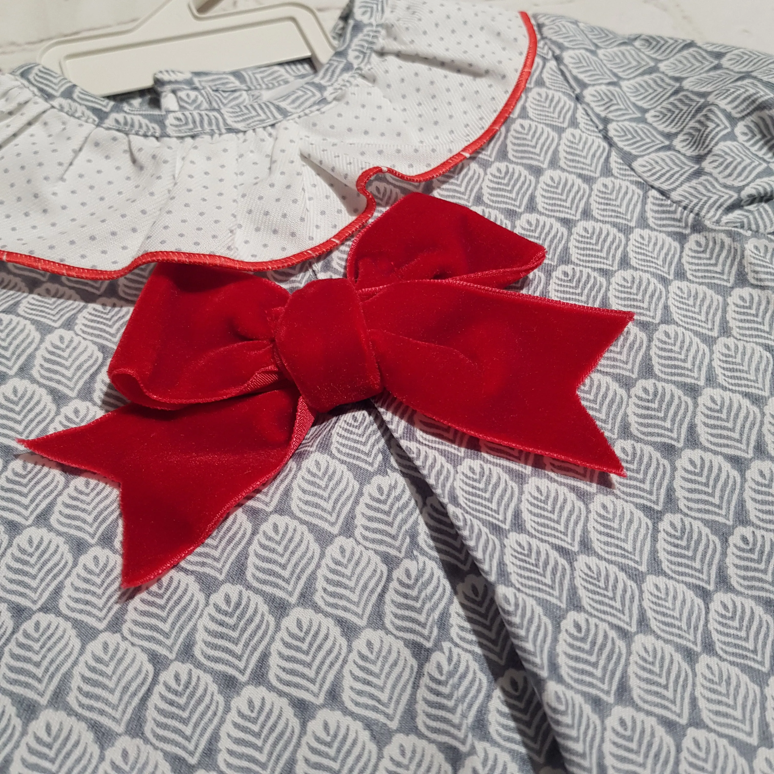 Baby Ferr Baby Girls Red Bow Dress