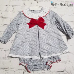 Baby Ferr Baby Girls Red Bow Dress