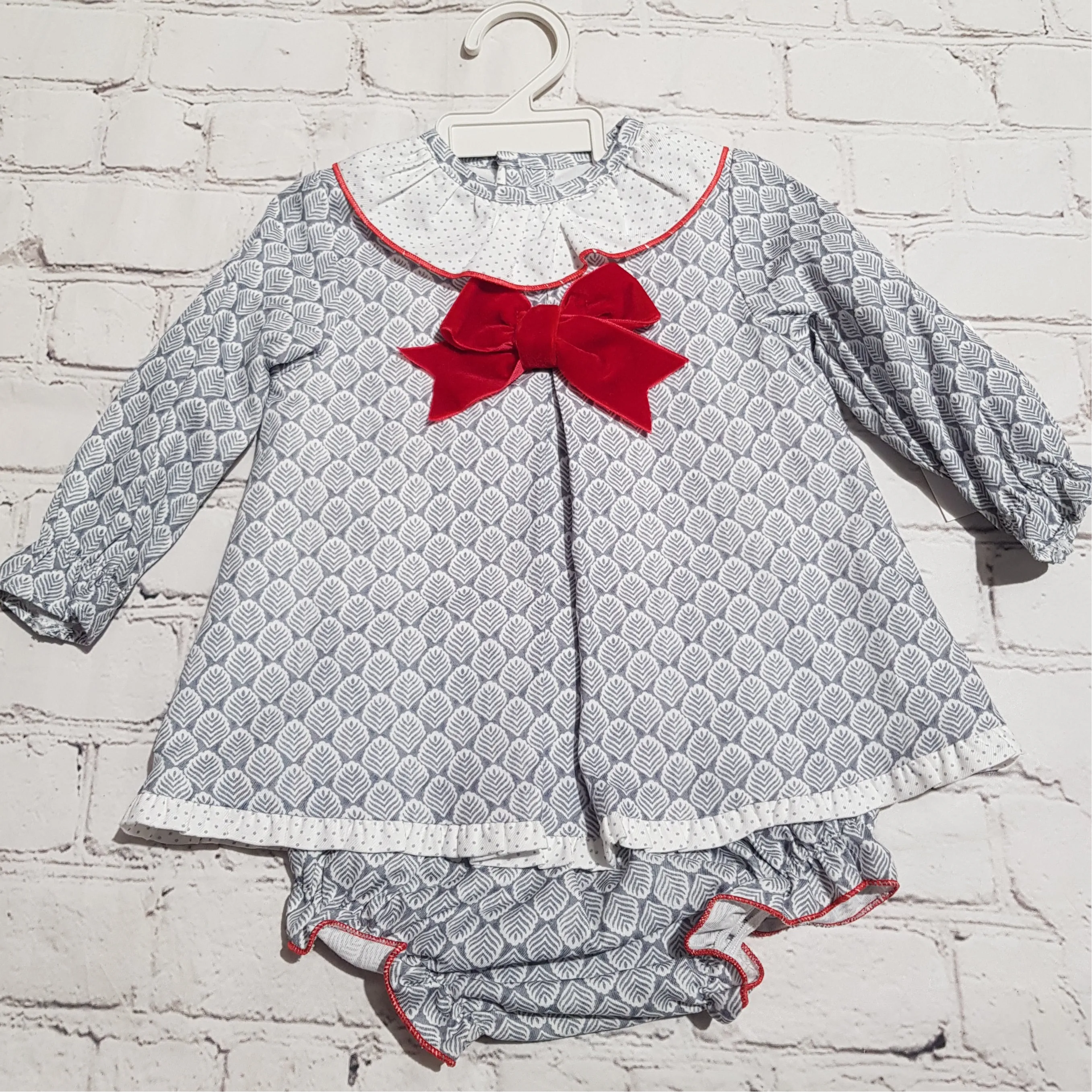 Baby Ferr Baby Girls Red Bow Dress