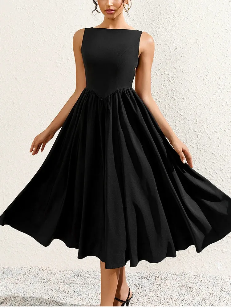 Backless Cut-Out Ruched Long Dress