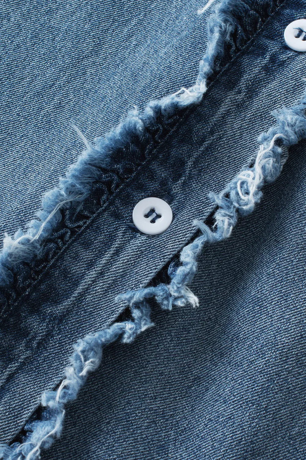 Beau Blue Button Denim Top