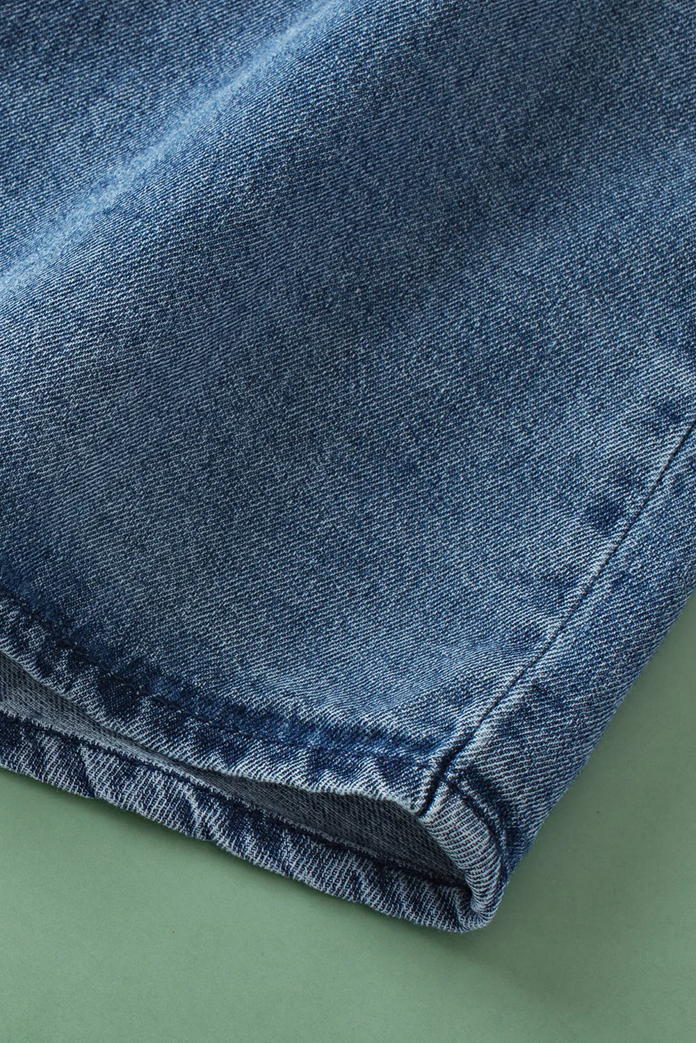 Beau Blue Button Denim Top
