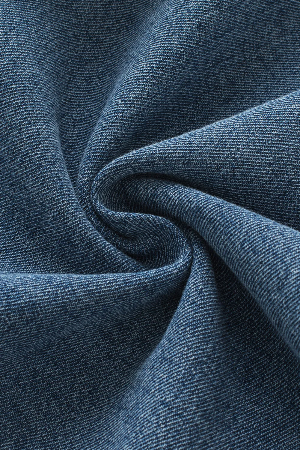Beau Blue Button Denim Top