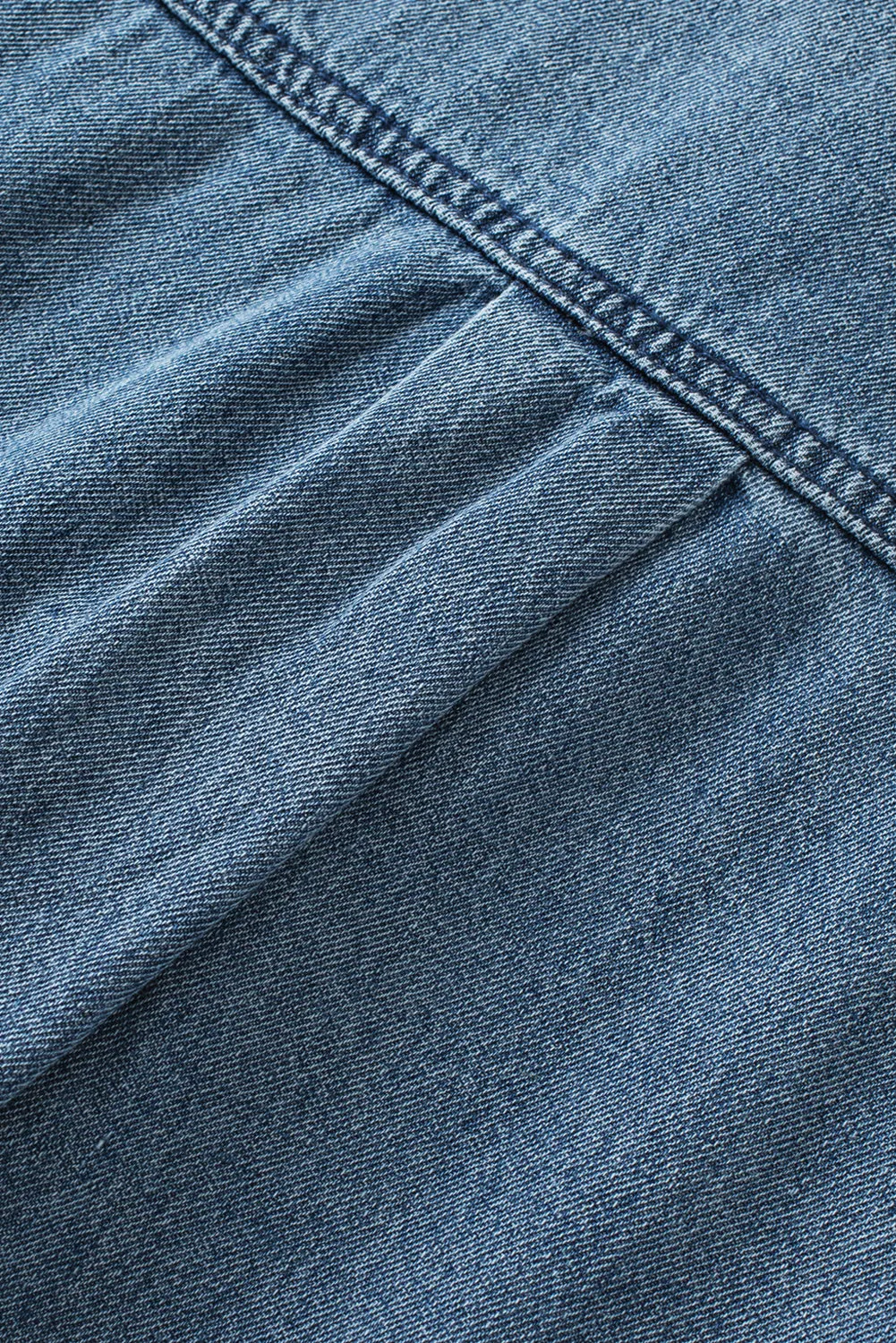 Beau Blue Button Denim Top