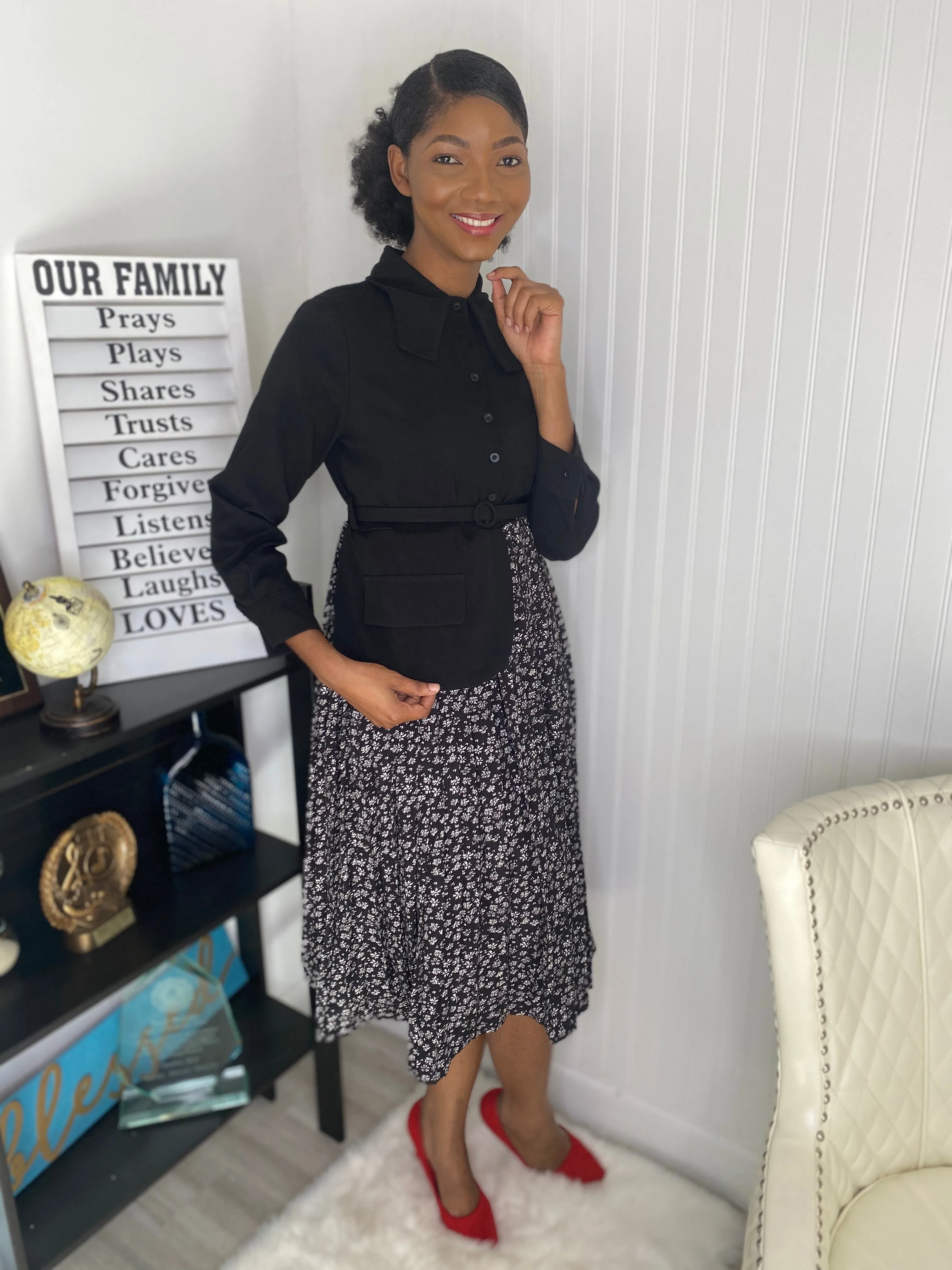 Black blazer shape dress