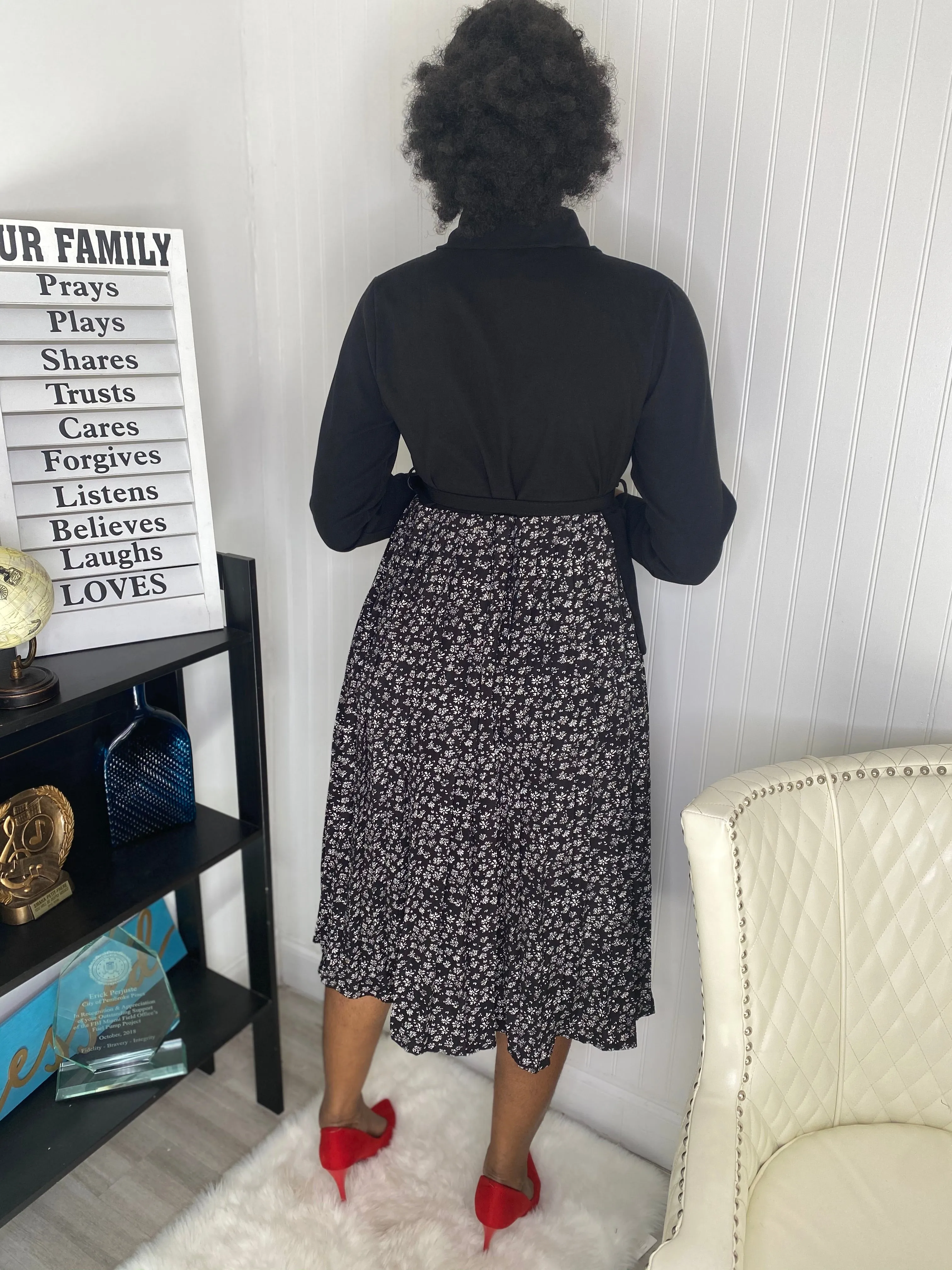 Black blazer shape dress