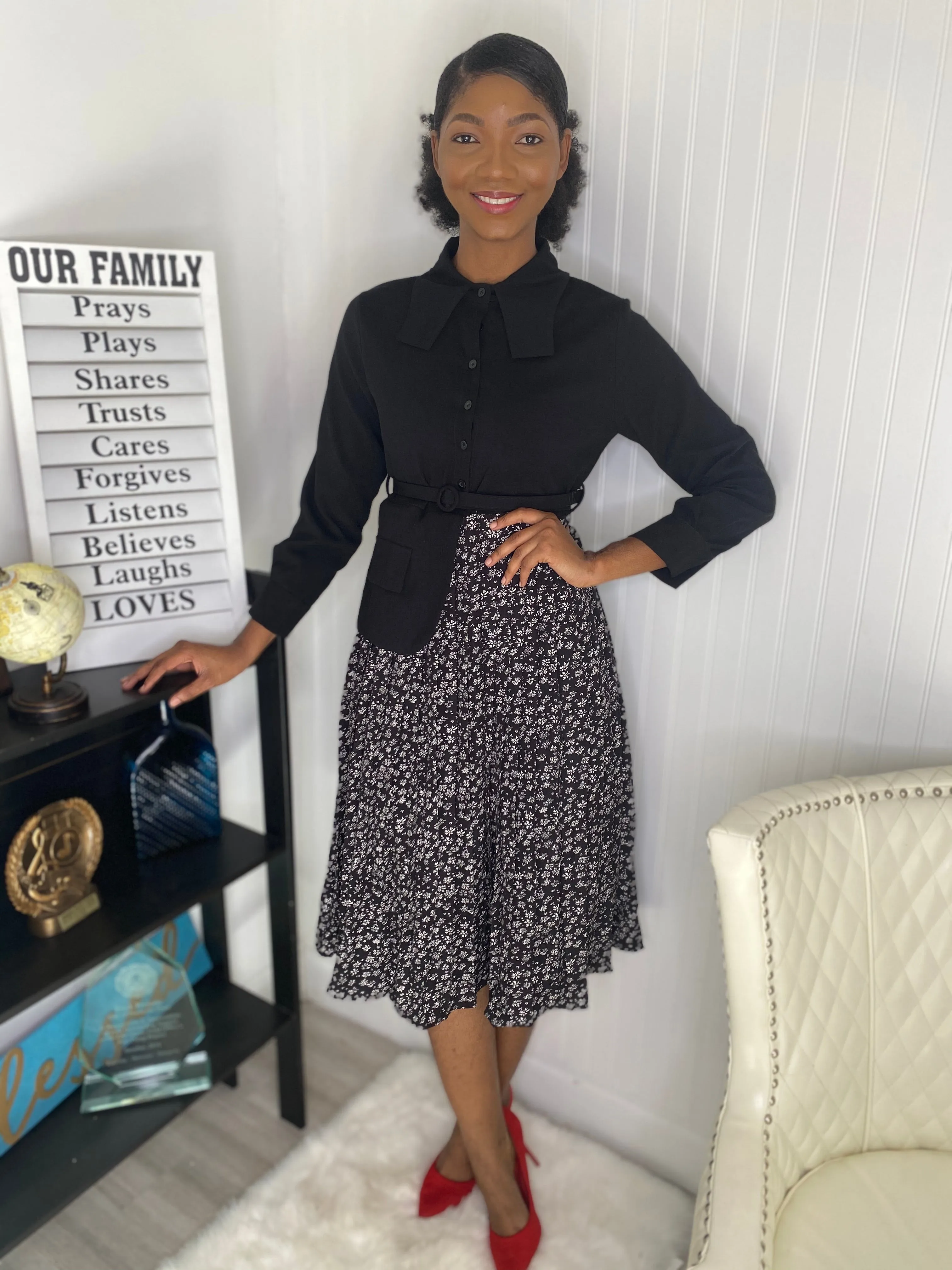 Black blazer shape dress