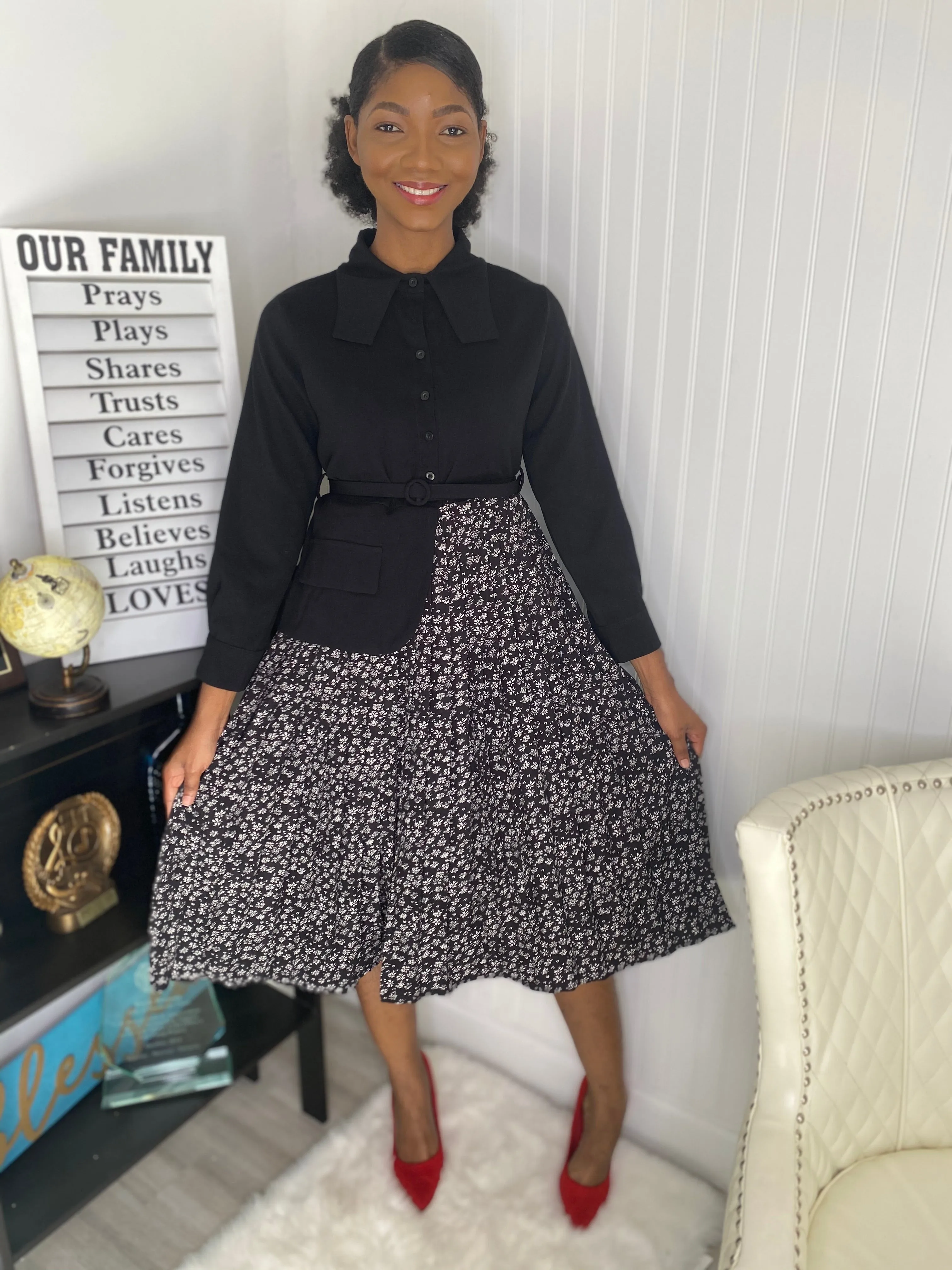 Black blazer shape dress