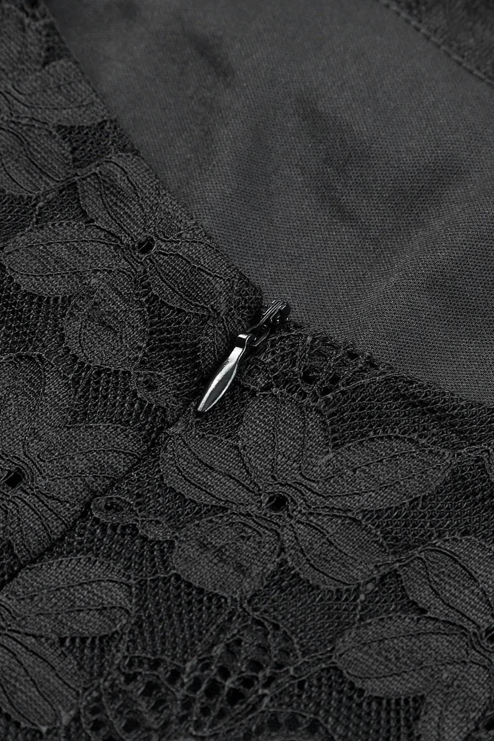 Black Square Neck Long Sleeve Lace Bodycon Mini Dress