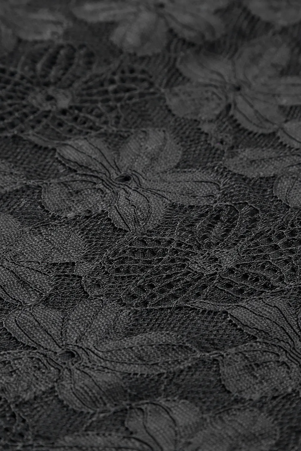 Black Square Neck Long Sleeve Lace Bodycon Mini Dress