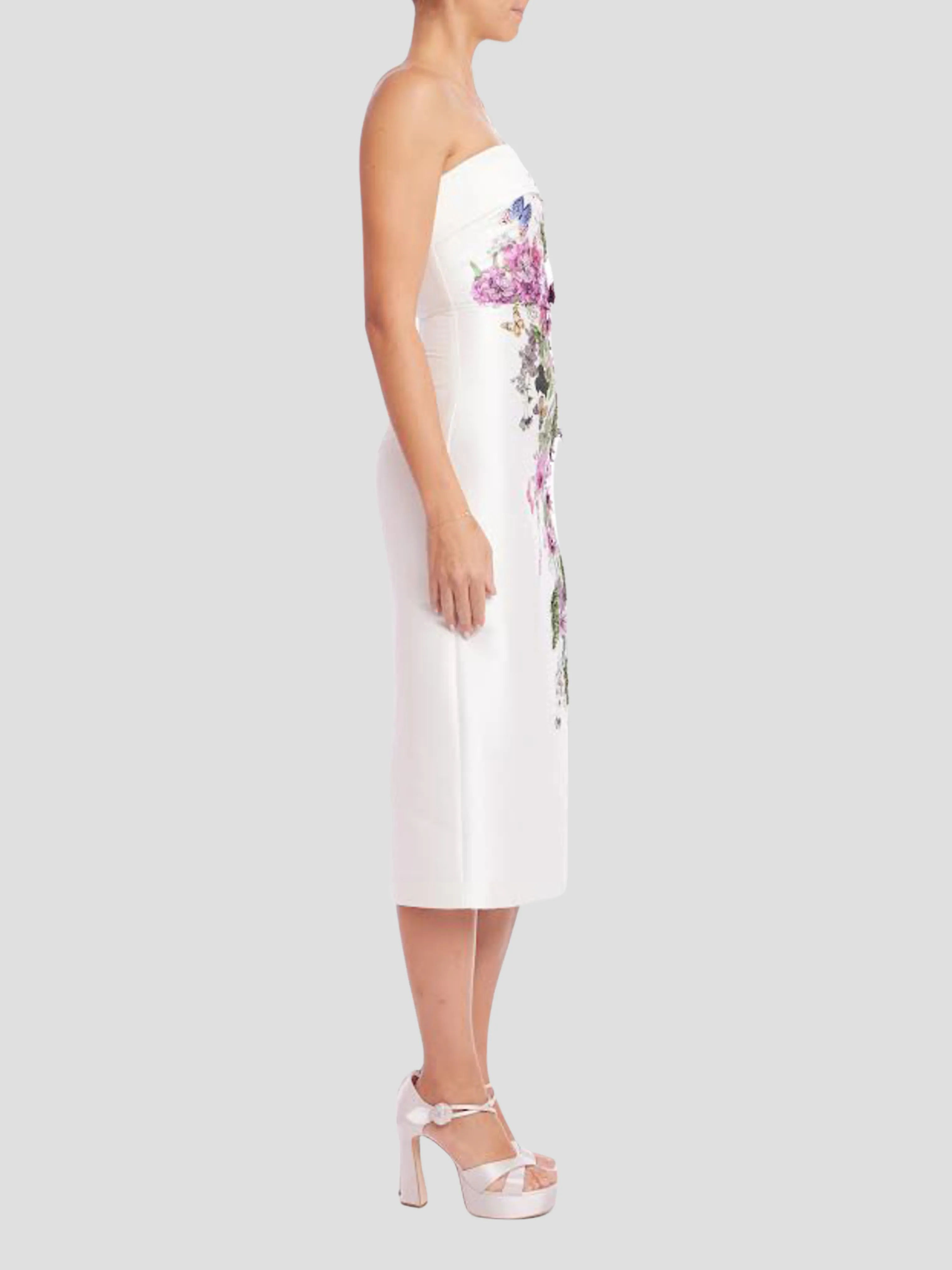 Butterfly Print and Applique Dress