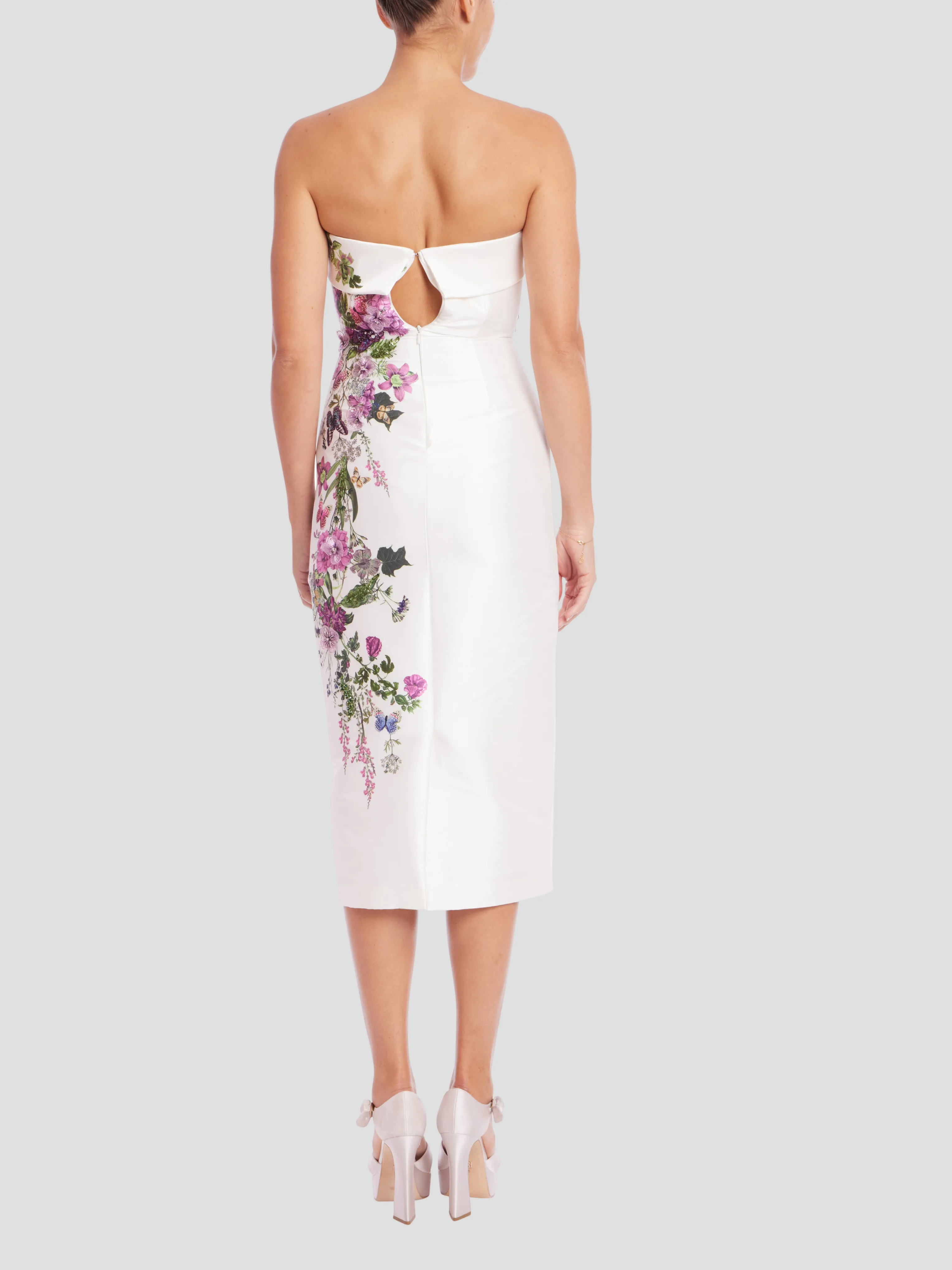 Butterfly Print and Applique Dress