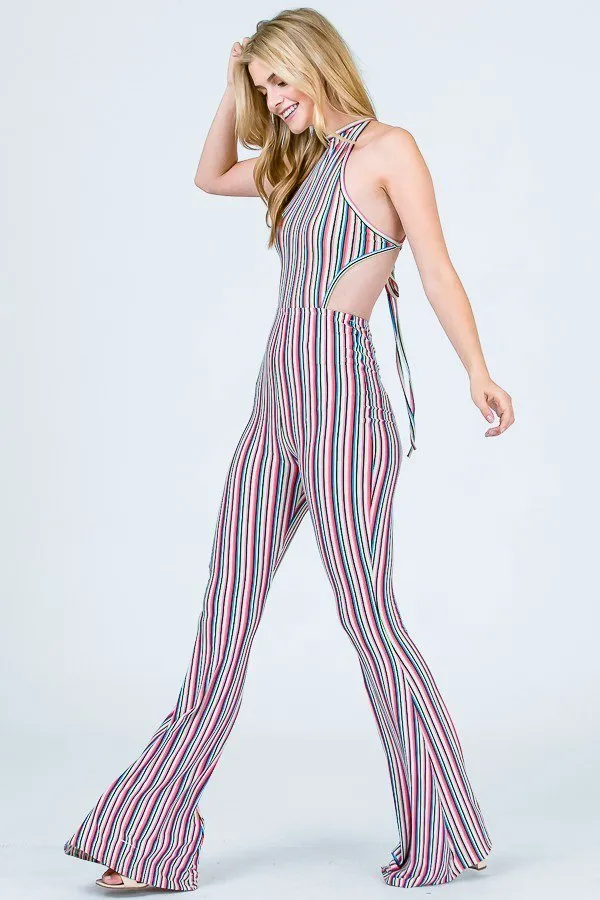 Candy Girl Striped Jumpsuit