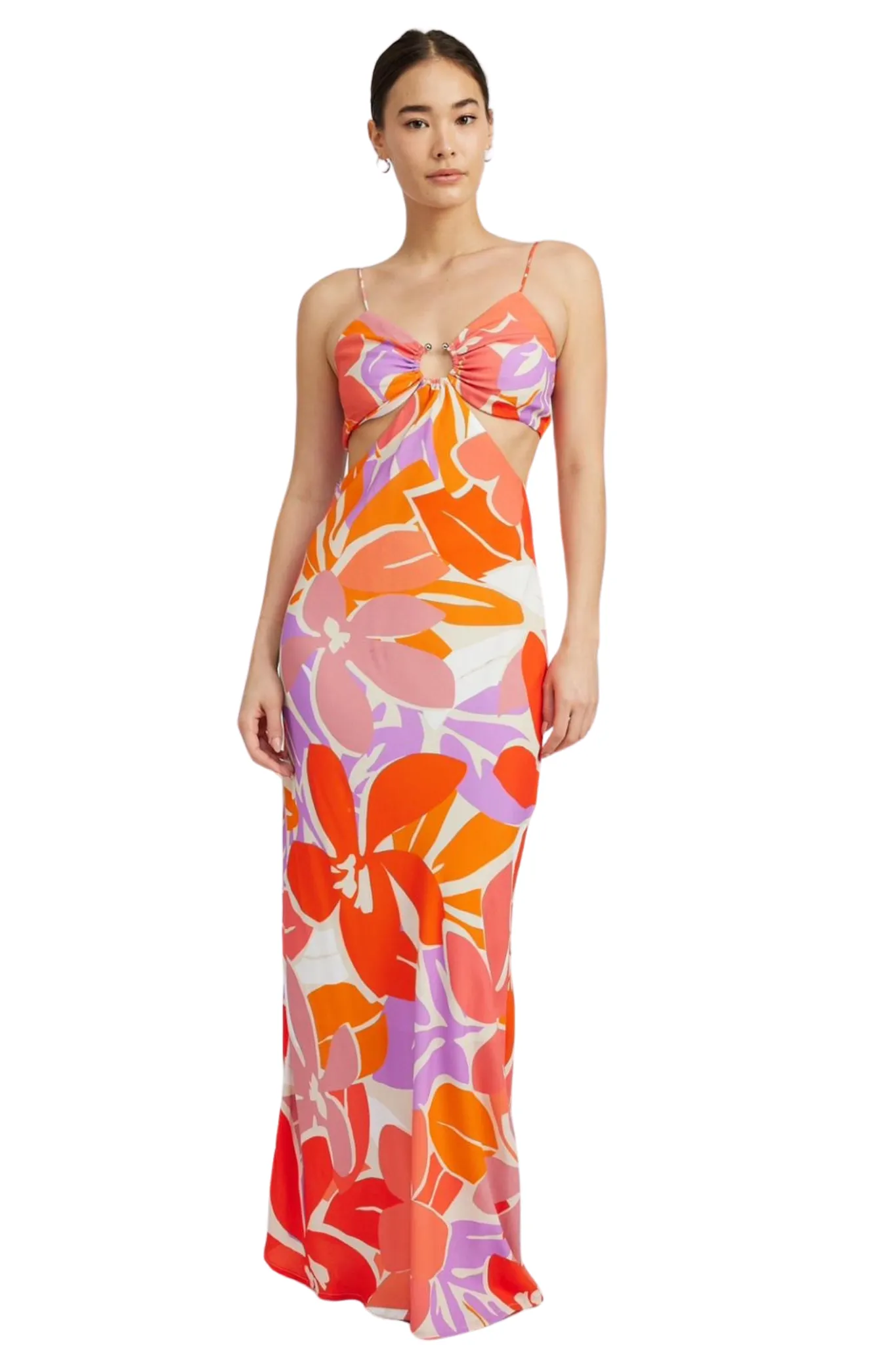 Carrie Floral Cut Out Maxi Dress