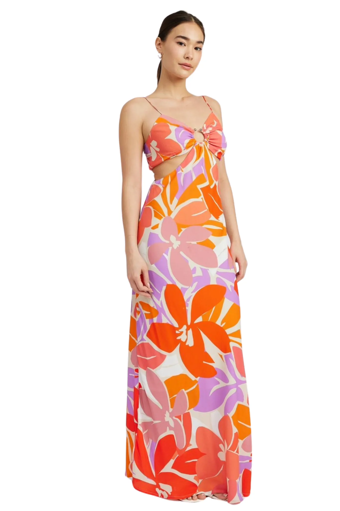 Carrie Floral Cut Out Maxi Dress
