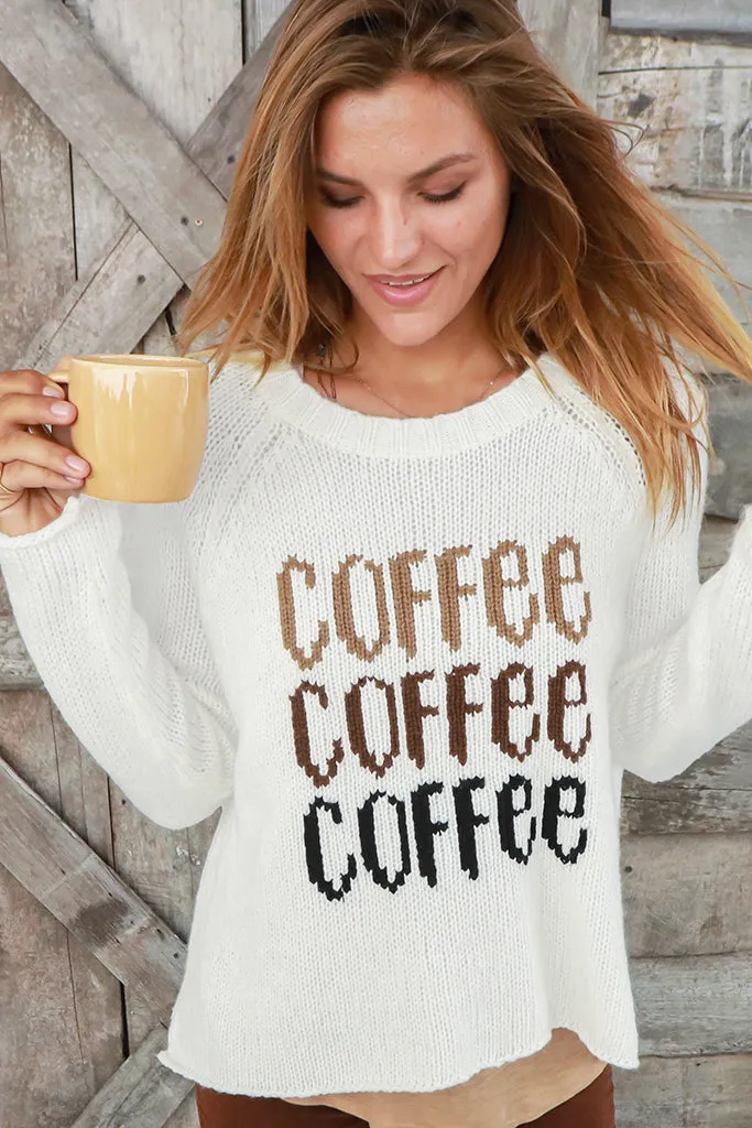 Coffee Raglan Crew - SALE