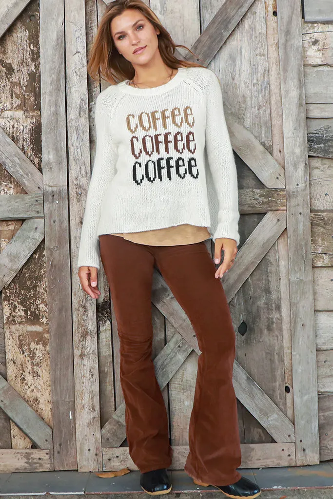 Coffee Raglan Crew - SALE