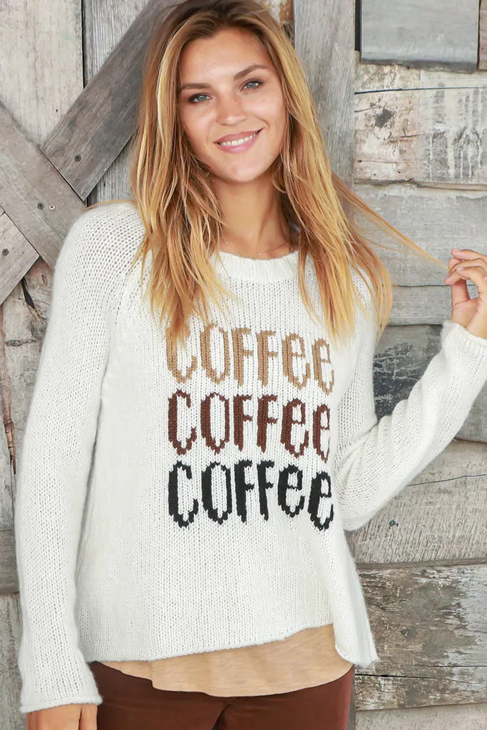 Coffee Raglan Crew - SALE