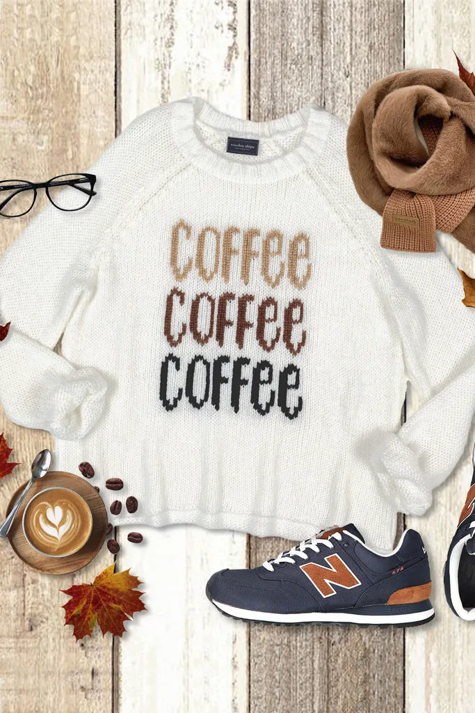 Coffee Raglan Crew - SALE