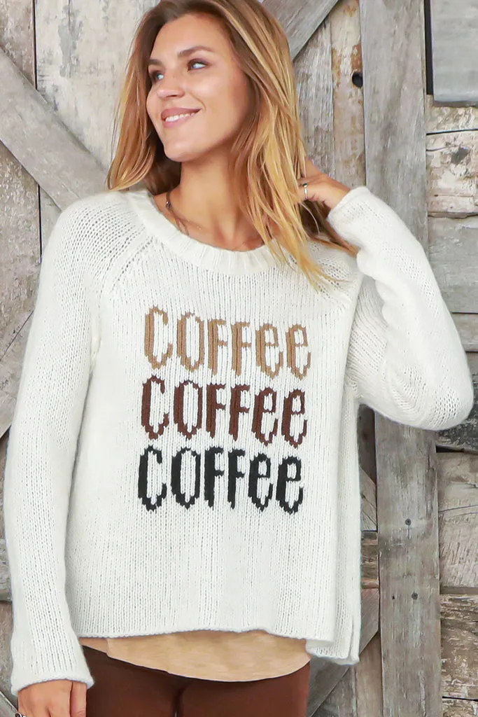 Coffee Raglan Crew - SALE