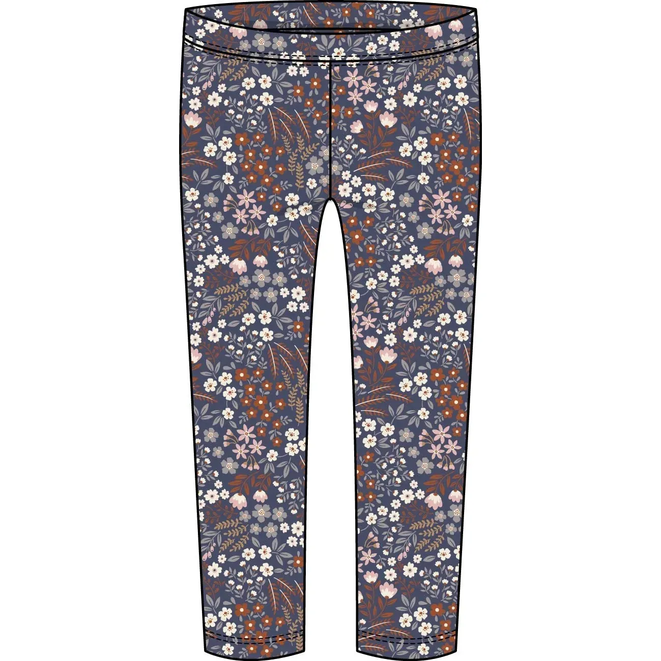 CR Kids Plum Floral Printed Legging