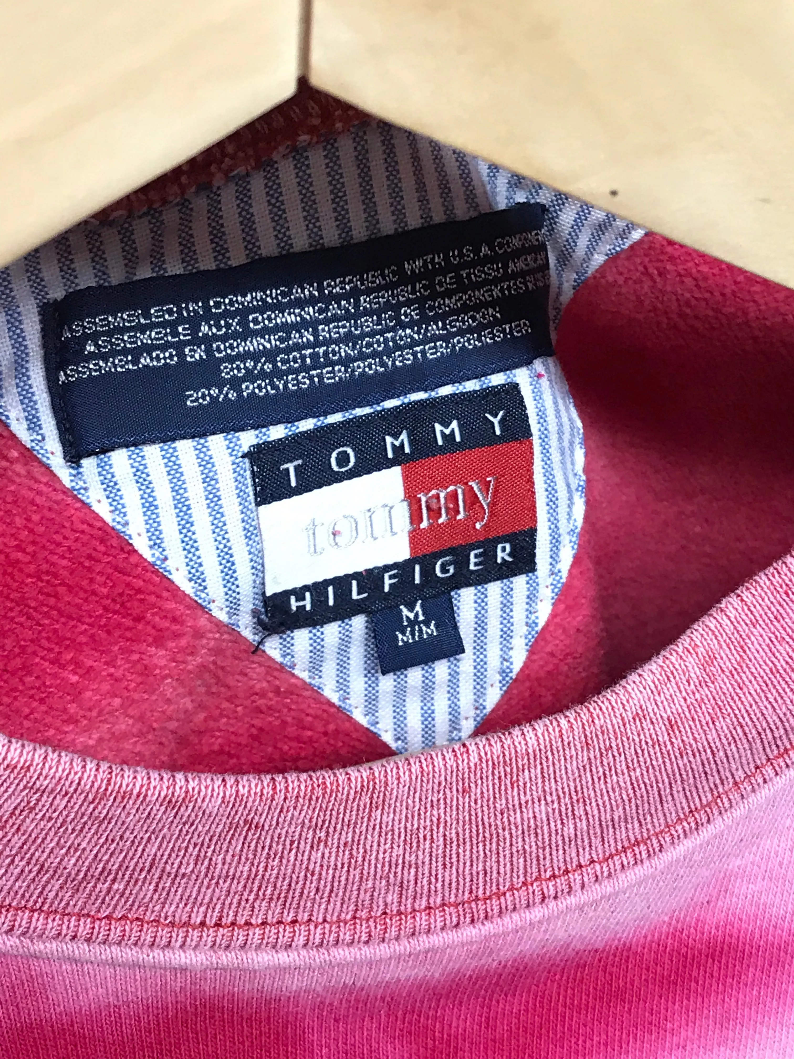 Custom Tommy Hilfiger Cropped Big Flag Sweater (M/L)