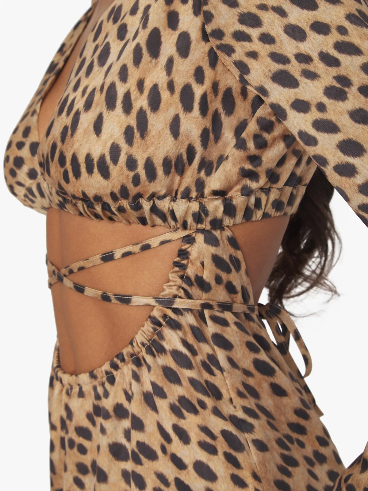 Cut Out Satin Dress