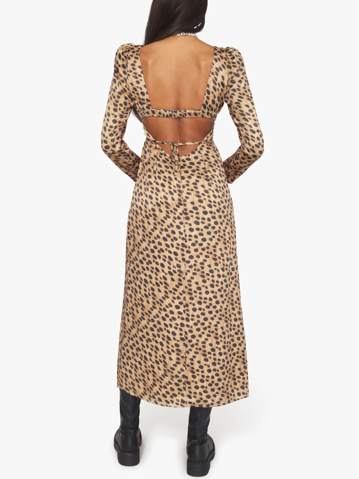 Cut Out Satin Dress