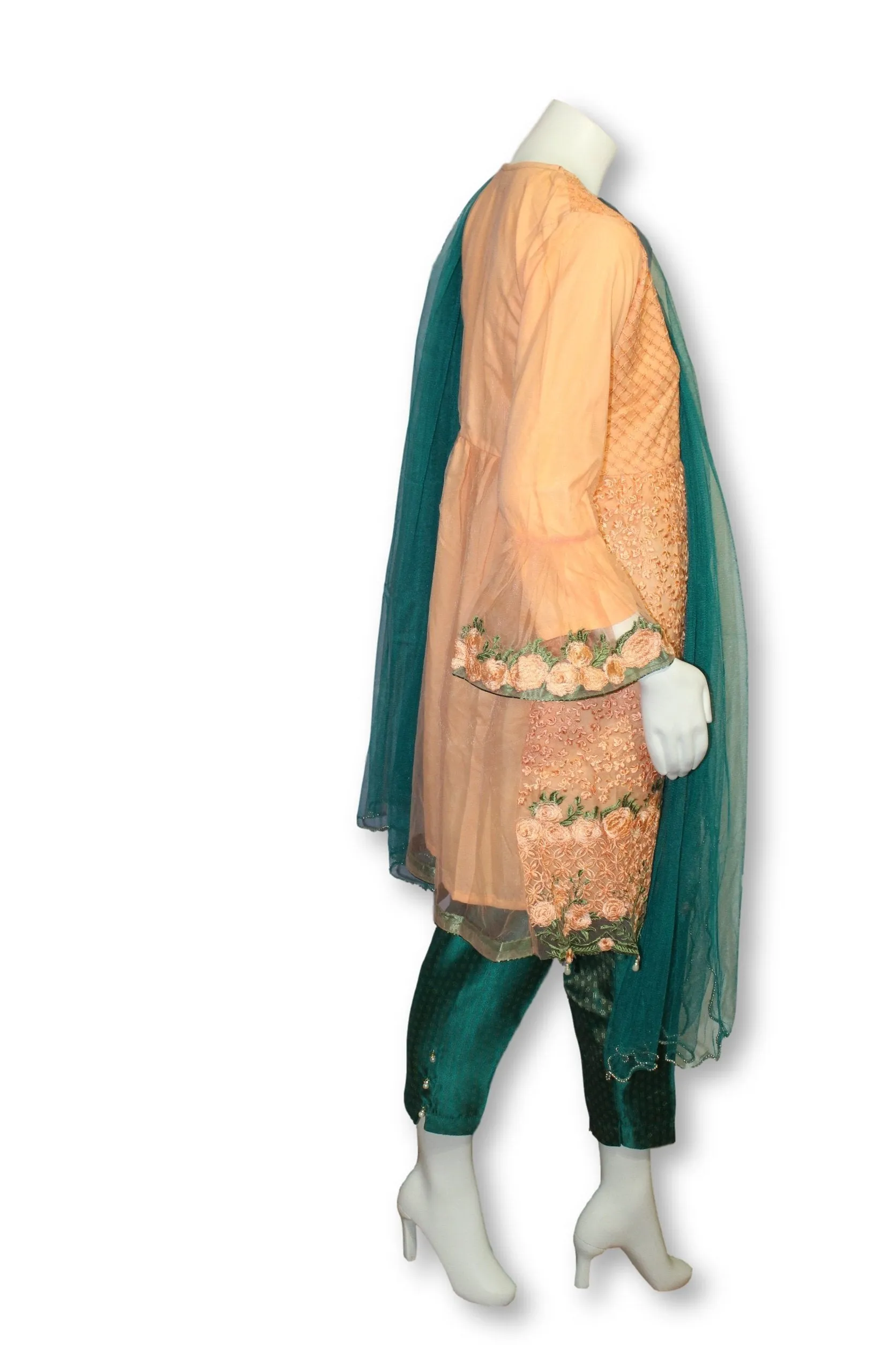 D16 Pakistani Indian Women 3 Piece Semi Formal Dress