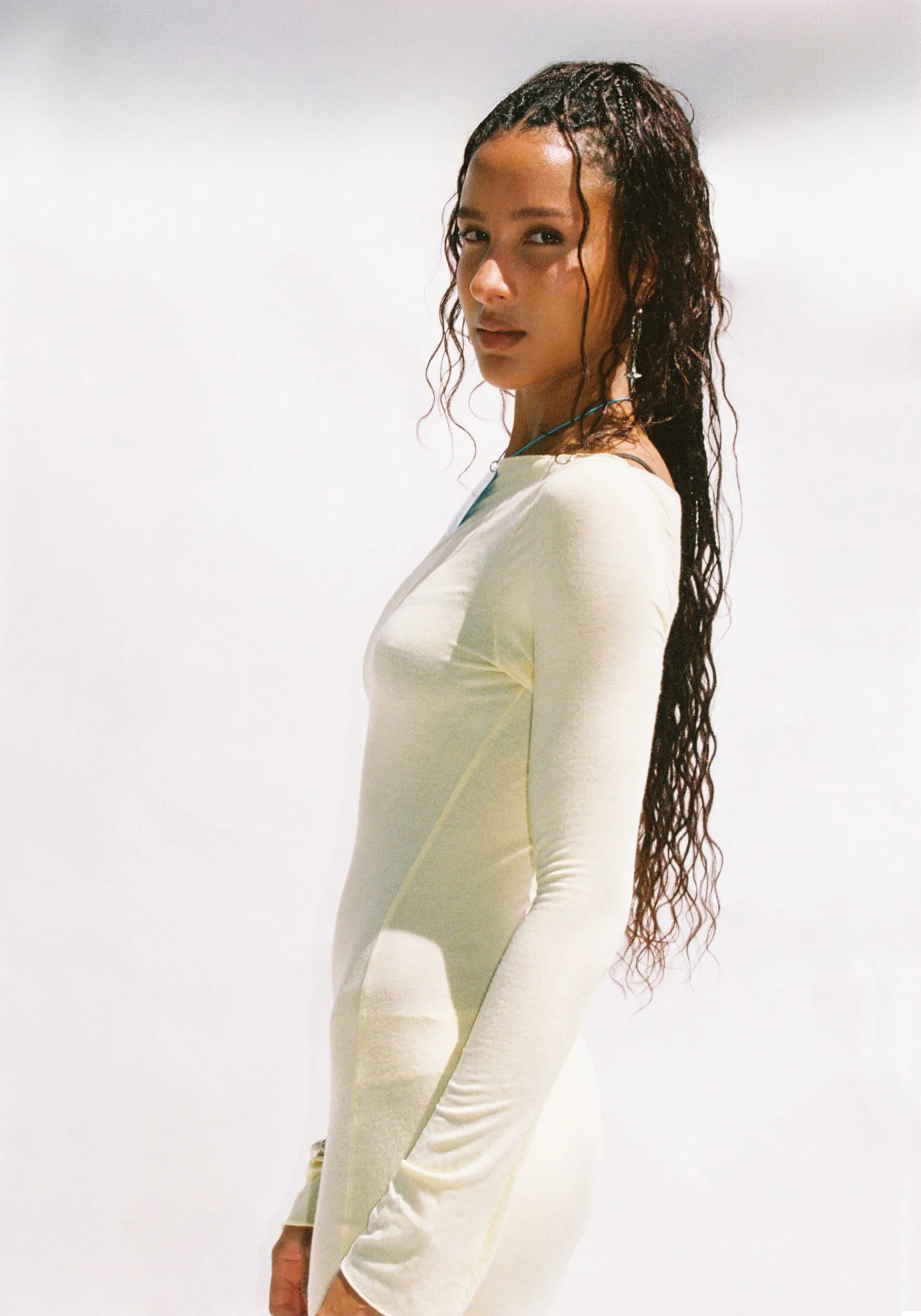 Demeter Long Sleeve Dress in Daffodil