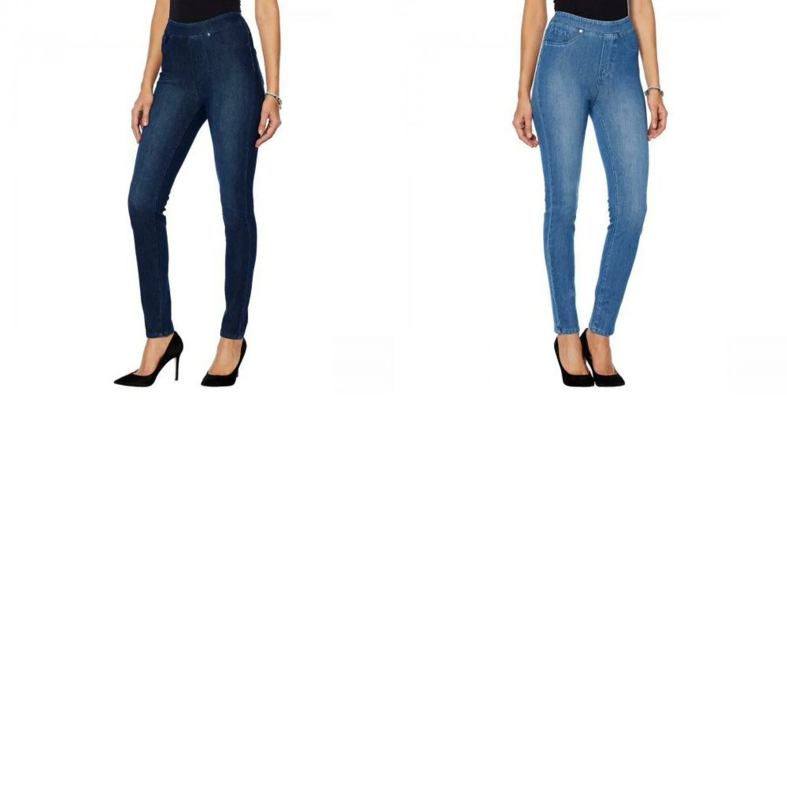 DG2 by Diane Gilman Women's Stretch Twill Knit Pull On Skinny Jeggings