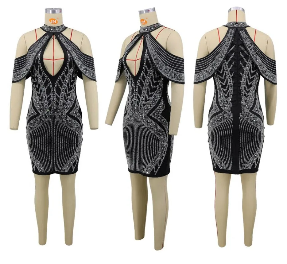 Diamond Dress | Rhinestone Dress | Dress with Diamonds | Party Dress