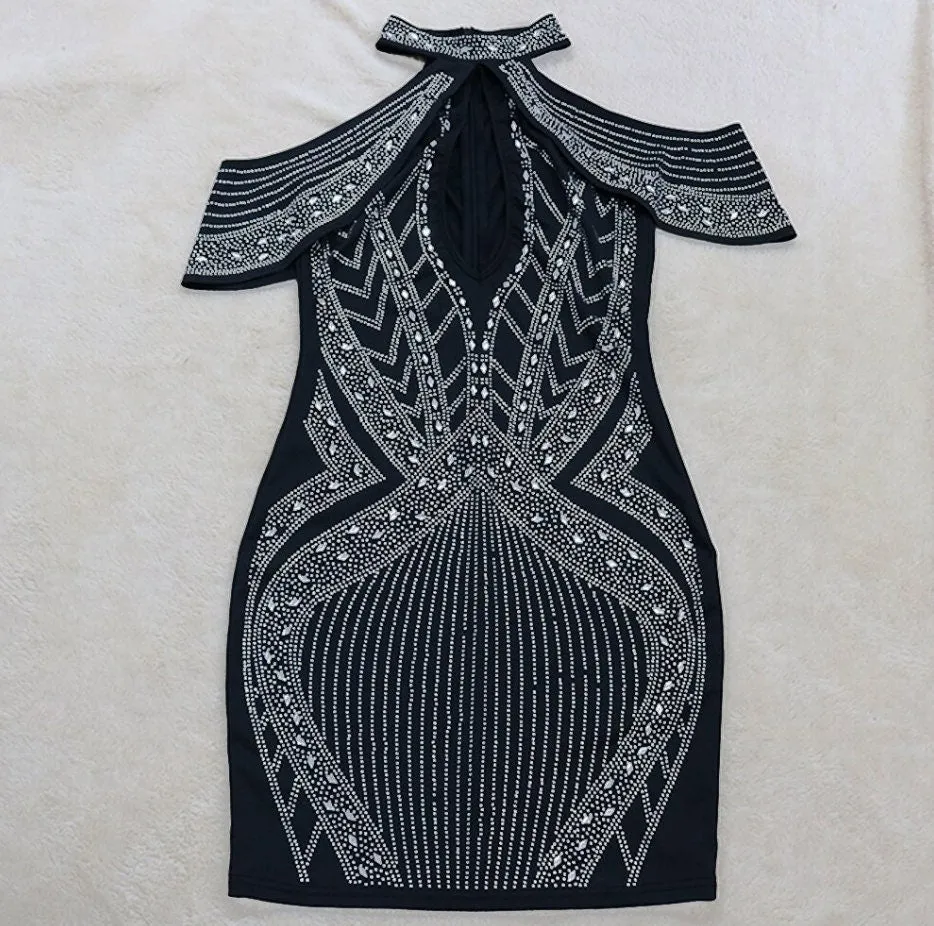 Diamond Dress | Rhinestone Dress | Dress with Diamonds | Party Dress