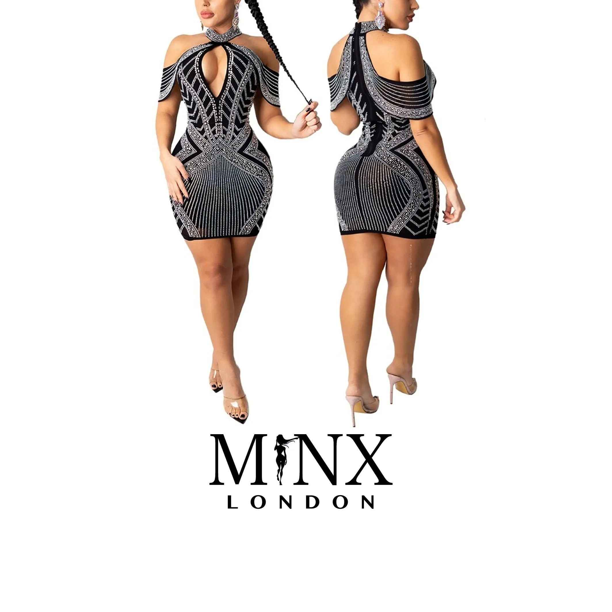 Diamond Dress | Rhinestone Dress | Dress with Diamonds | Party Dress