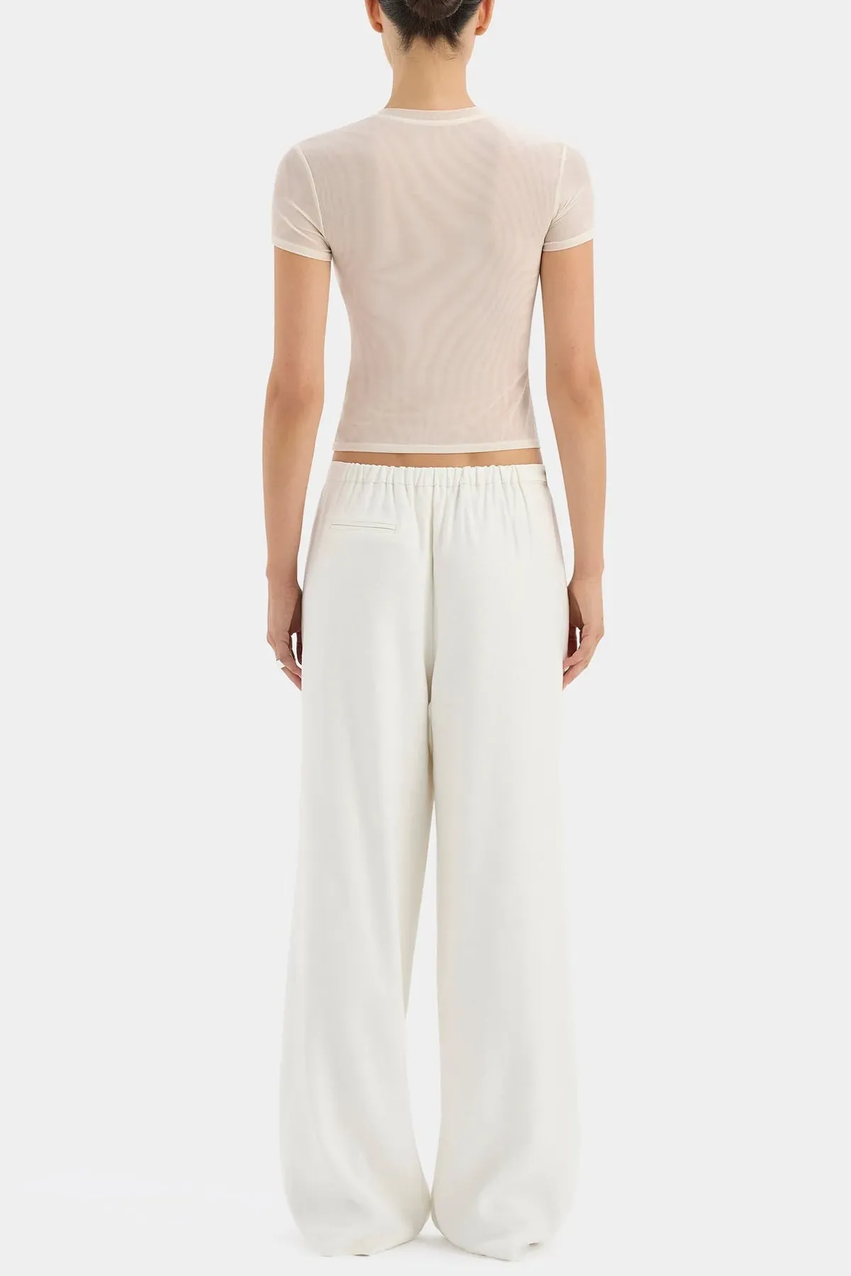 Dorian Wide Leg Pant in Ivory