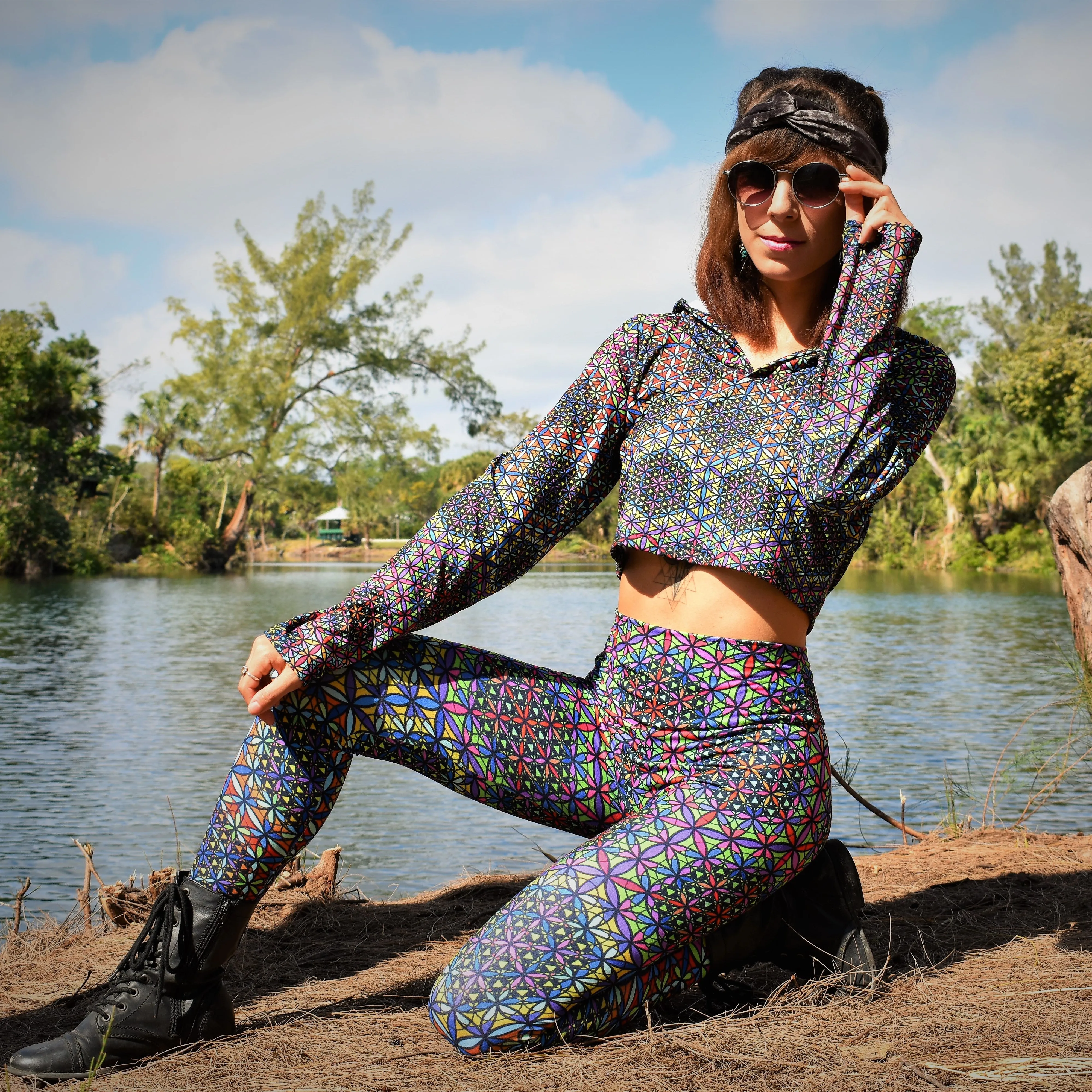 Double Flower of Life Legging